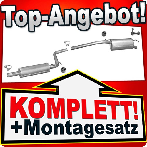 Auspuff für caddy iii - auspuff, 1.4